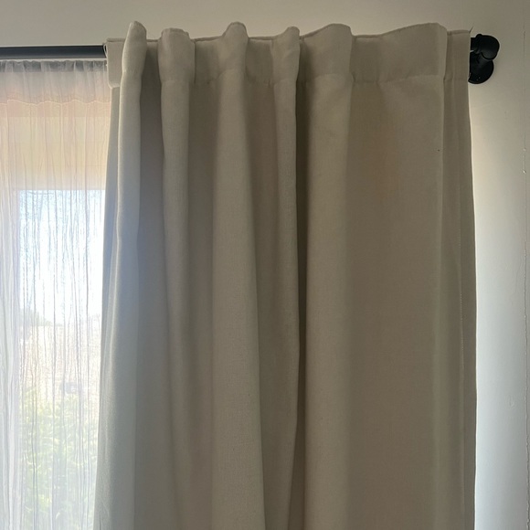 Linen Cream & Sheer White Curtains - Picture 3 of 7
